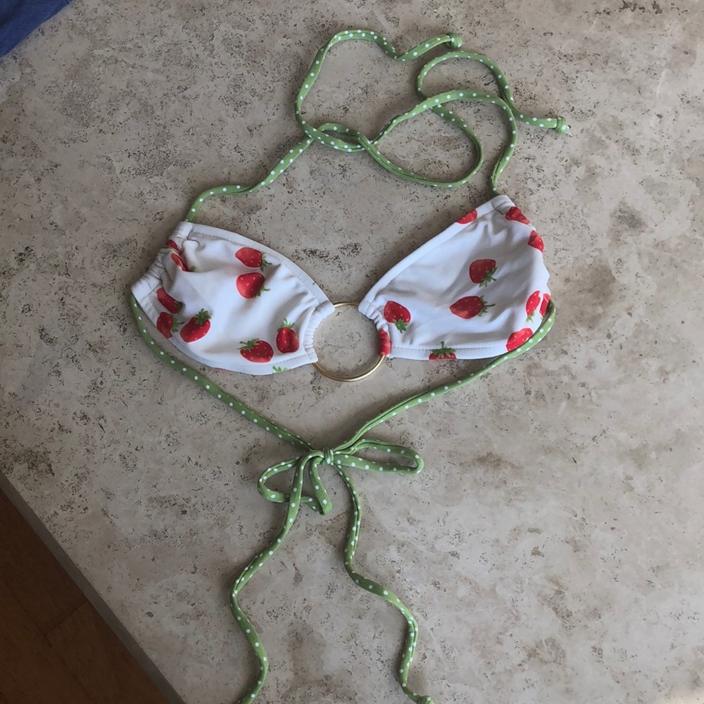 Swimsuit top strawberries